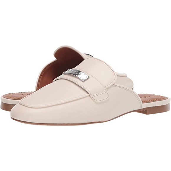 Coach Shoes Coach Shea Leather Mule Chalk Nwob Poshmark